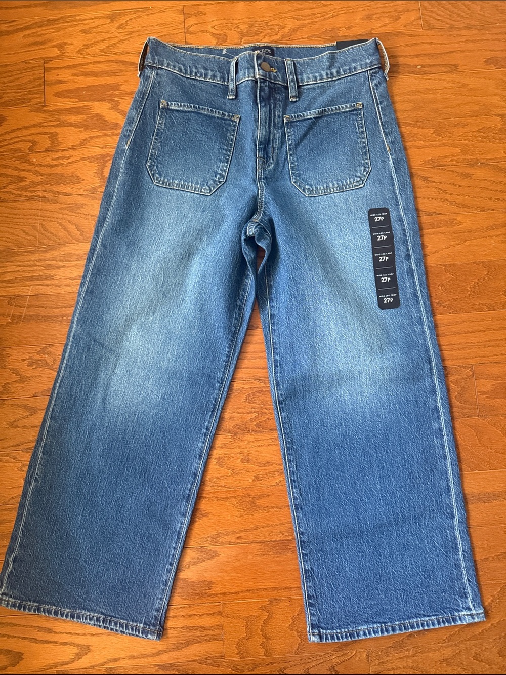NWT J. Crew Wide-leg cropped patch-pocket jean in all-day stretch - Picture 11 of 12